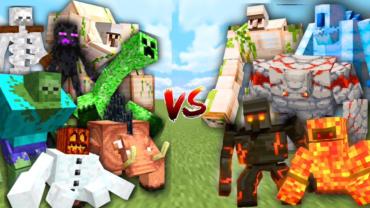 Ultimate MUTANT MOBS Vs GOLEMS In Minecraft Mob Battle   YouTube