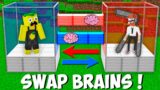 What if I SWAP BRAINS WITH CHAINSAW MAN in Minecraft ? SWAP BRAINS CHALLENGE !