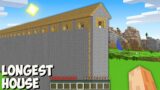 What is HIDDEN inside THE LONGEST HOUSE in Minecraft? I found THE BIGGEST SECRET BASE!