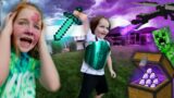 ADLEY & NiKO play MiNECRAFT in Real Life!! Saving Niko's 5th Birthday Party from an Ender Dragon irl