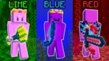 Minecraft Manhunt, But Colors are Weapons