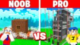 Minecraft NOOB vs PRO: SECURITY HOUSE BUILD CHALLENGE!