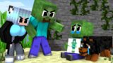 Monster School : WOLF Stepmother Abandoned Baby Zombie In The Forest – Minecraft Animation