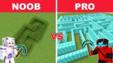 NOOB vs PRO: Giant MAZE BUILD Challenge | Minecraft