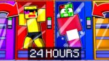 TRAPPED For 24 HOURS In Minecraft Supermarket!