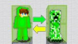 BRAIN SWAP: I BECAME A CREEPER in Minecraft!