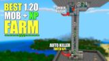 EASY 1.20 Mob + AUTO XP Farm | Minecraft Bedrock 1.20 Tutorial