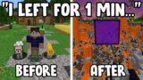 EVERYTHING that happens when you LEAVE MINECRAFT…