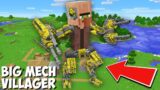 I can CONTROL A BIGGEST MECH VILLAGER BOT in Minecraft ! NEW TITAN VILLAGER !