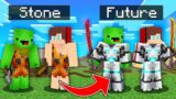 JJ and Mikey from STONE to FUTURE in Minecraft – Maizen