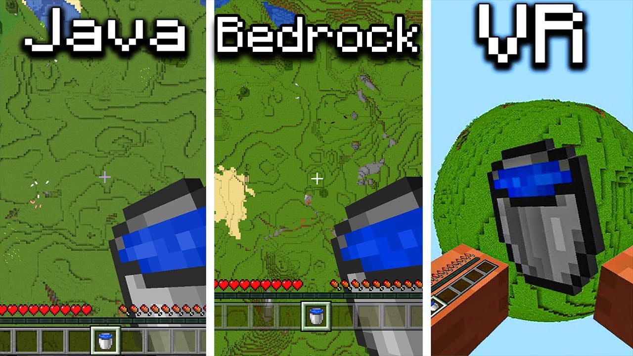 Java vs Bedrock vs VR - Minecraft videos