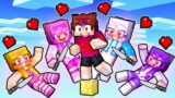 LOCKED On ONE TINY LUCKY BLOCK With MY CRAZY FAN GIRLS (Minecraft)