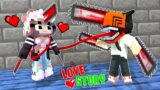 Monster School : Chainsaw Man and Chainsaw Girl – LOVE Story – Minecraft Animation