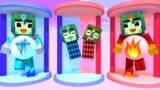 Monster School : Hot and Cold Zombie Family – Minecraft Animation