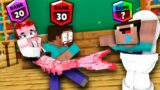 Monster School : SKIBIDI TOILET LOVE STORY MERMAID AND HEROBRINE – Minecraft Animation