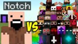 Notch vs all Creepypasta mobs in minecraft