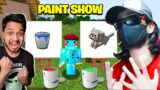 Painting Our Favorite items in Minecraft Paint Show (Ultra Funny)