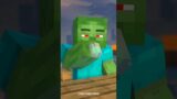 Zombie Girl didn't expect this… – Minecraft Animation #shorts