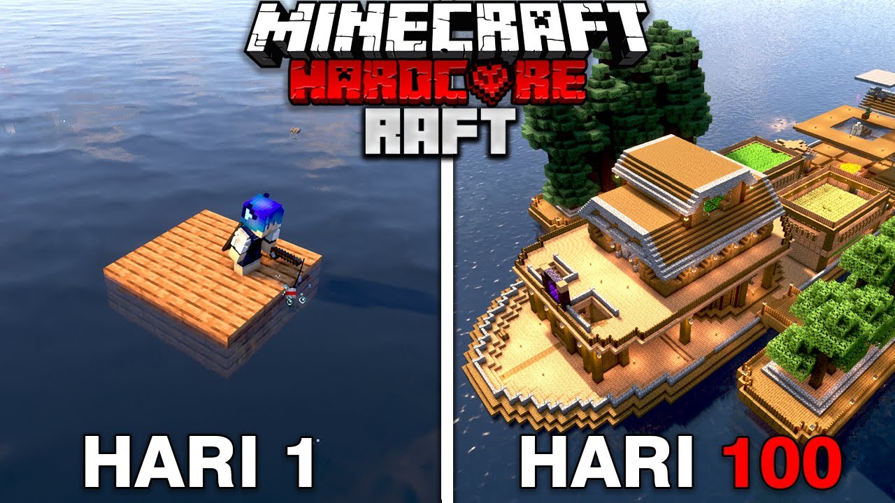 Hari Di Minecraft Hardcore Raft Survival Minecraft Videos