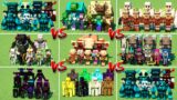 ALL MOBS ARMY TOURNAMENT in Minecraft Mob Battle ( WARDENS vs ZOMBIES vs SKELETONBS vs PILLAGERS )