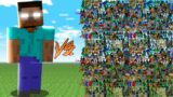 HEROBRINE vs 500 RANDOM MOBS!