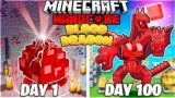 I Survived 100 DAYS as a BLOOD DRAGON in HARDCORE Minecraft… Here's What Happened (Hindi)