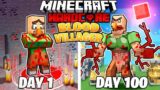 I Survived 100 DAYS as a BLOOD VILLAGER in Minecraft Hardcore World… (Hindi) || AB