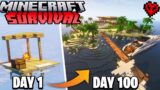 I Survived in Middle of the DEEP Ocean in Minecraft Survival (Hindi)