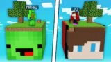 JJ and Mikey Got TRAPPED In SKY in Minecraft Maizen