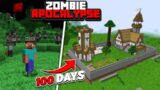Minecraft 100 Days But , It's A Zombie Apocalypse !