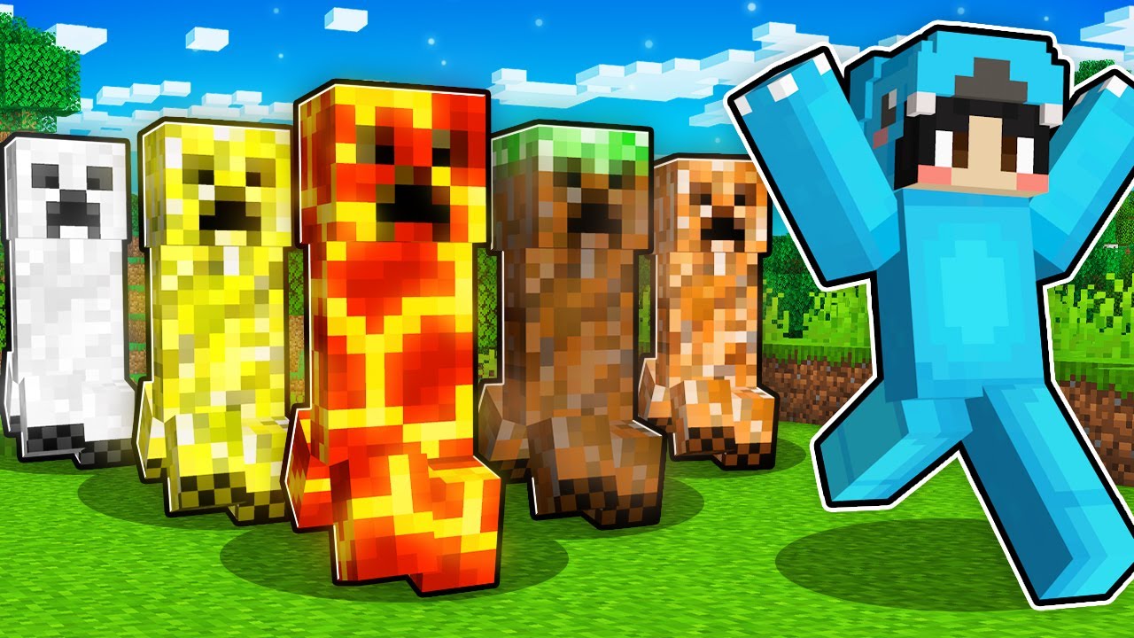 Minecraft MORE CREEPERS (ICE, FIRE, & MORE) - Mod Showcase - Minecraft ...