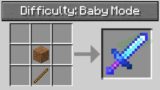 Minecraft, but its "BABY MODE" DIFFICULTY!