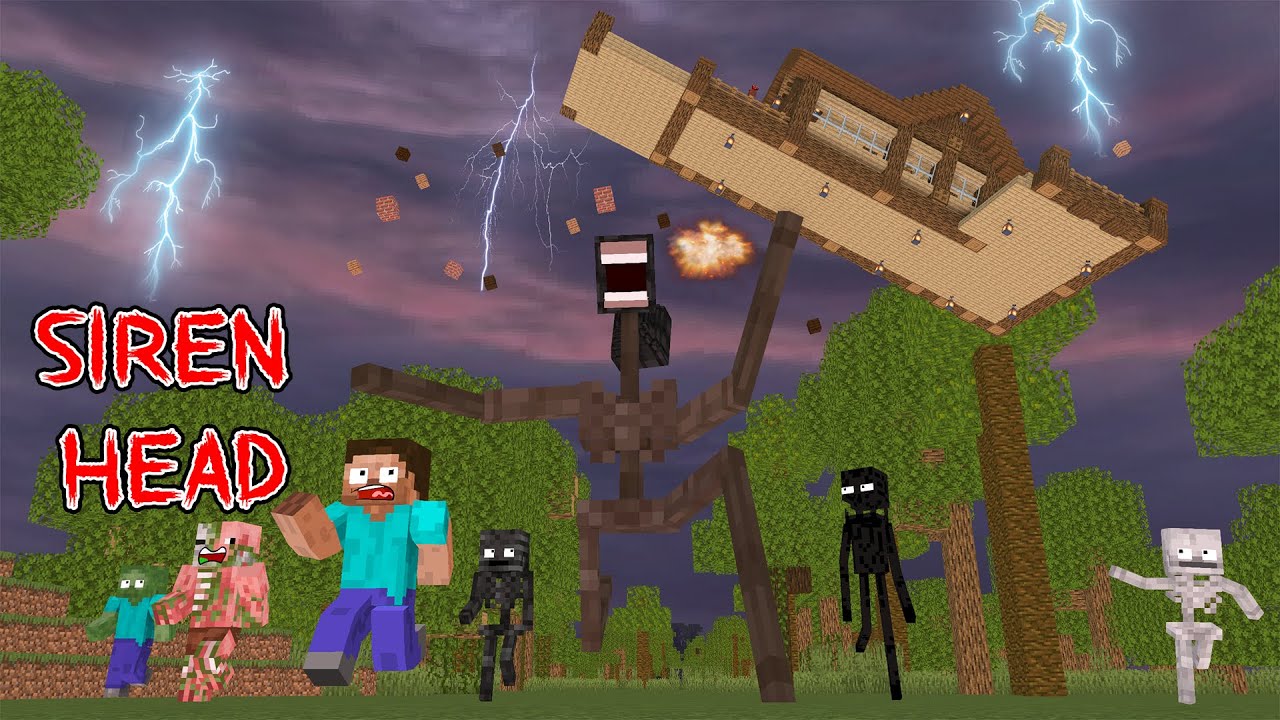 Monster School : SIREN HEAD GIANT APOCALYPSE ATTACK - Minecraft ...