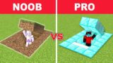 NOOB vs PRO: SAFEST SECRET HOUSE Build Battle | Minecraft