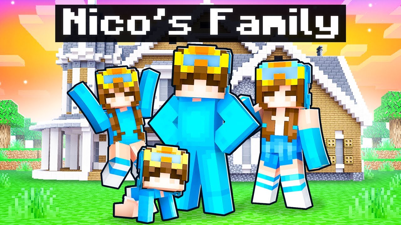 Nico Starts A FAMILY In Minecraft! - Minecraft videos