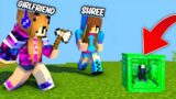 Speedrunner VS Hunter With My Girlfriends But, You Can Go Inside Any Block in Minecraft…
