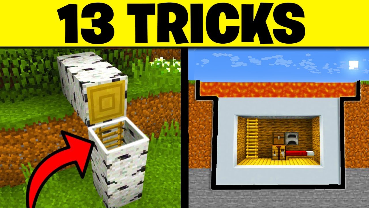 13 TRICKS in MINECRAFT um deine BASIS zu VERSTECKEN! - Minecraft videos