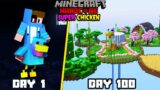 I Survived 100 Days On Super Chicken Block in Minecraft Hardcore HINDI