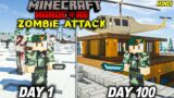 I Survived 100 Days in a Winter Zombie Apocalypse in Minecraft Hardcore…