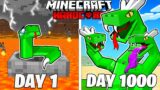 I Survived 1000 Days as a POISON SNAKE in HARDCORE Minecraft! (Full Story)