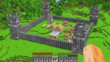 I found this BEDROCK PROTECT VILLAGE in My Minecraft World !!! Secret Bedrock Wall Village !!!