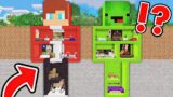 JJ And Mikey Build An UNDERGROUND Bases In Minecraft Funny Challenge Maizen Mizen JJ and Mikey