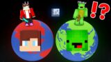 JJ and Mikey Survived on PLANET in Minecraft Survival Battle Challenge Maizen Mizen JJ and Mikey