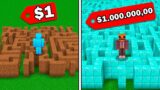 LABERINTO de $1 vs LABERINTO de $1.000.000,00 en minecraft