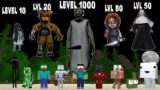 Level 1000 Granny, Chucky and Other Ghosts – Monster School – Minecraft Animation