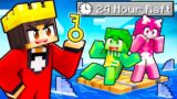 Locking Friends On RAFT For 24 HOURS in Minecraft!