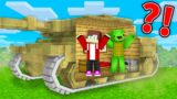 Mikey and JJ Built a HOUSE Inside an TANK in Minecraft (Maizen)