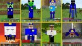 Minecraft ALL MONSTER MOBS BECAME POLICE !!! Battle Animation School