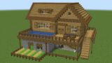 Minecraft – How to build a Oak Starter House with Pool