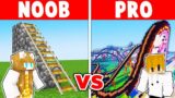 Minecraft NOOB vs PRO GIANT ROLLER COASTER BUILD CHALLENGE! (Tagalog)
